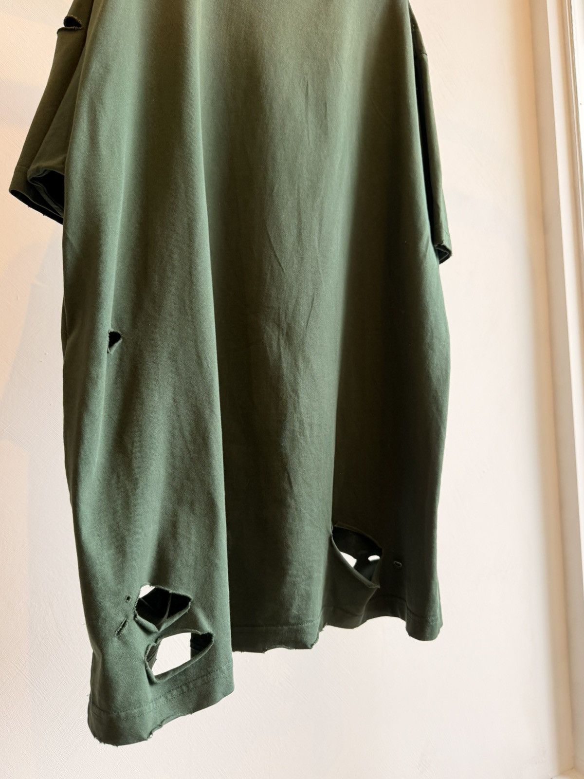 Balenciaga NWT Balenciaga Dark Green Caps Destroyed Large Fit Size XS Size US XS / EU 42 / 0 - 7 Thumbnail