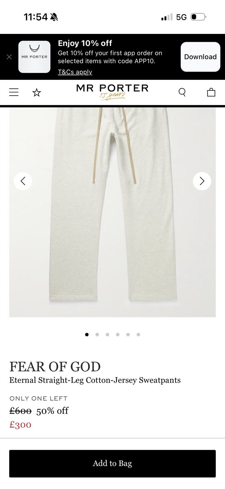 Fear of God FEAR OF GOD mainline Joggers study sizes in photos by tape Size US 30 / EU 46 - 23 Thumbnail