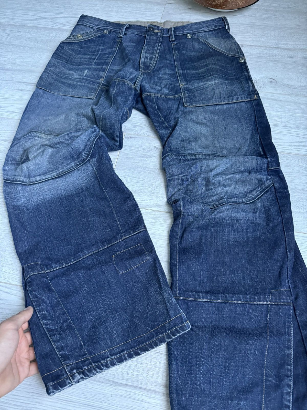 G-Star × Vintage Vintage G Star Raw hype double knee jeans denim pants Size US 34 / EU 50 - 3 Thumbnail