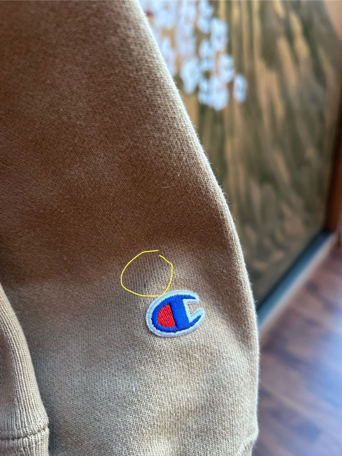 Champion Champion Reverse Weave Beige Hoodie Size M Style GF68 Size US M / EU 48-50 / 2 - 7 Thumbnail