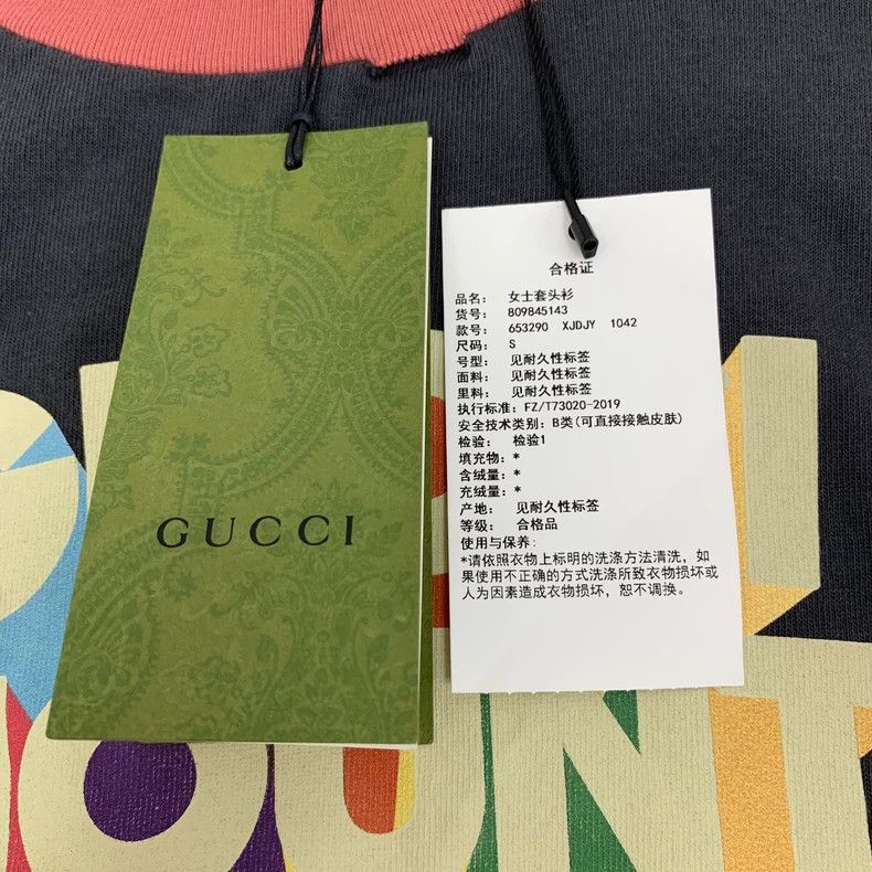 Gucci Gucci Color-blocked logo printed destructive cotton round-n Size S / US 4 / IT 40 - 6 Thumbnail