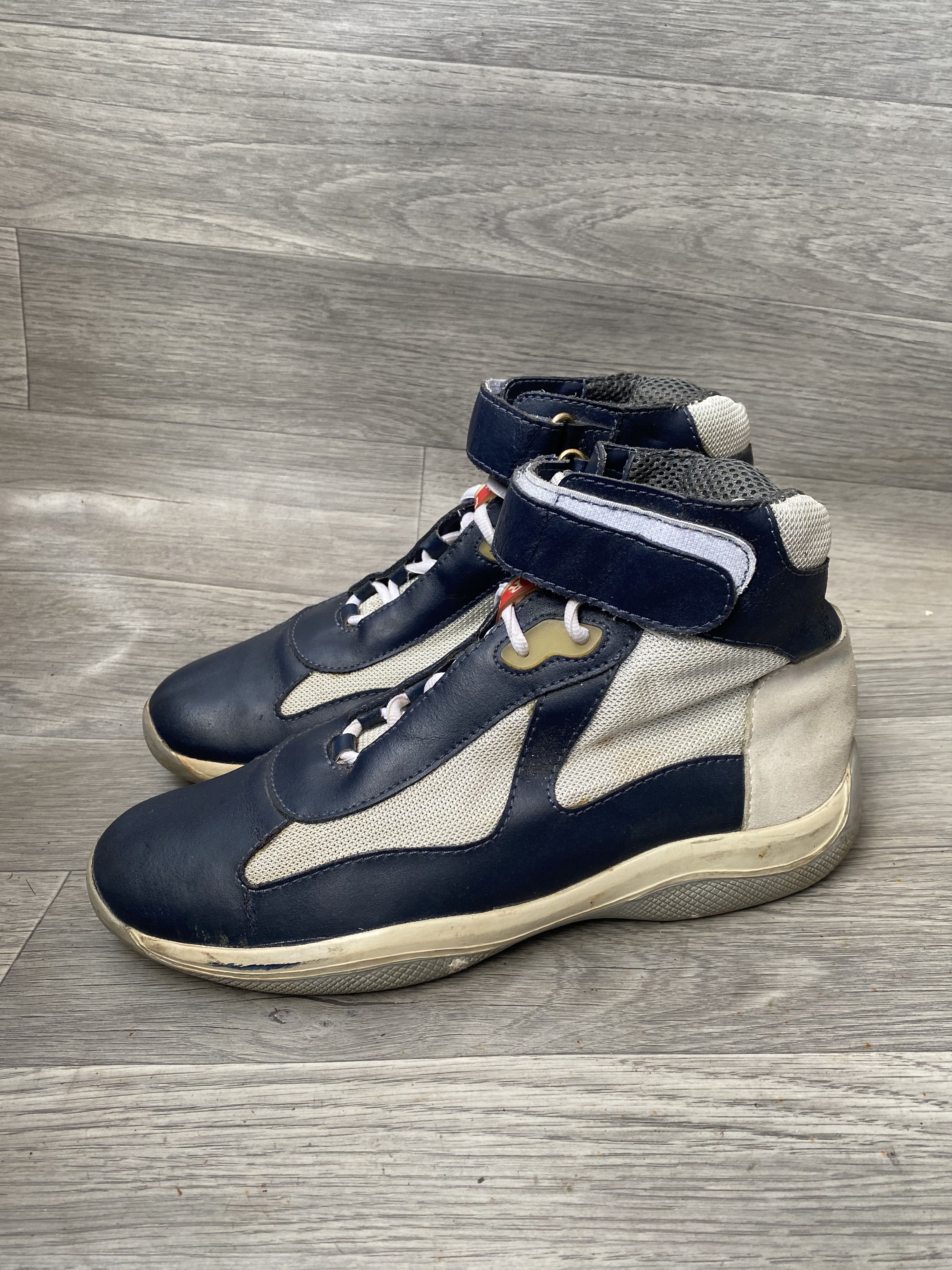 Prada Prada american cup blue hi-top sneakers sz uk 9 Size US 10 / EU 43 - 4 Thumbnail