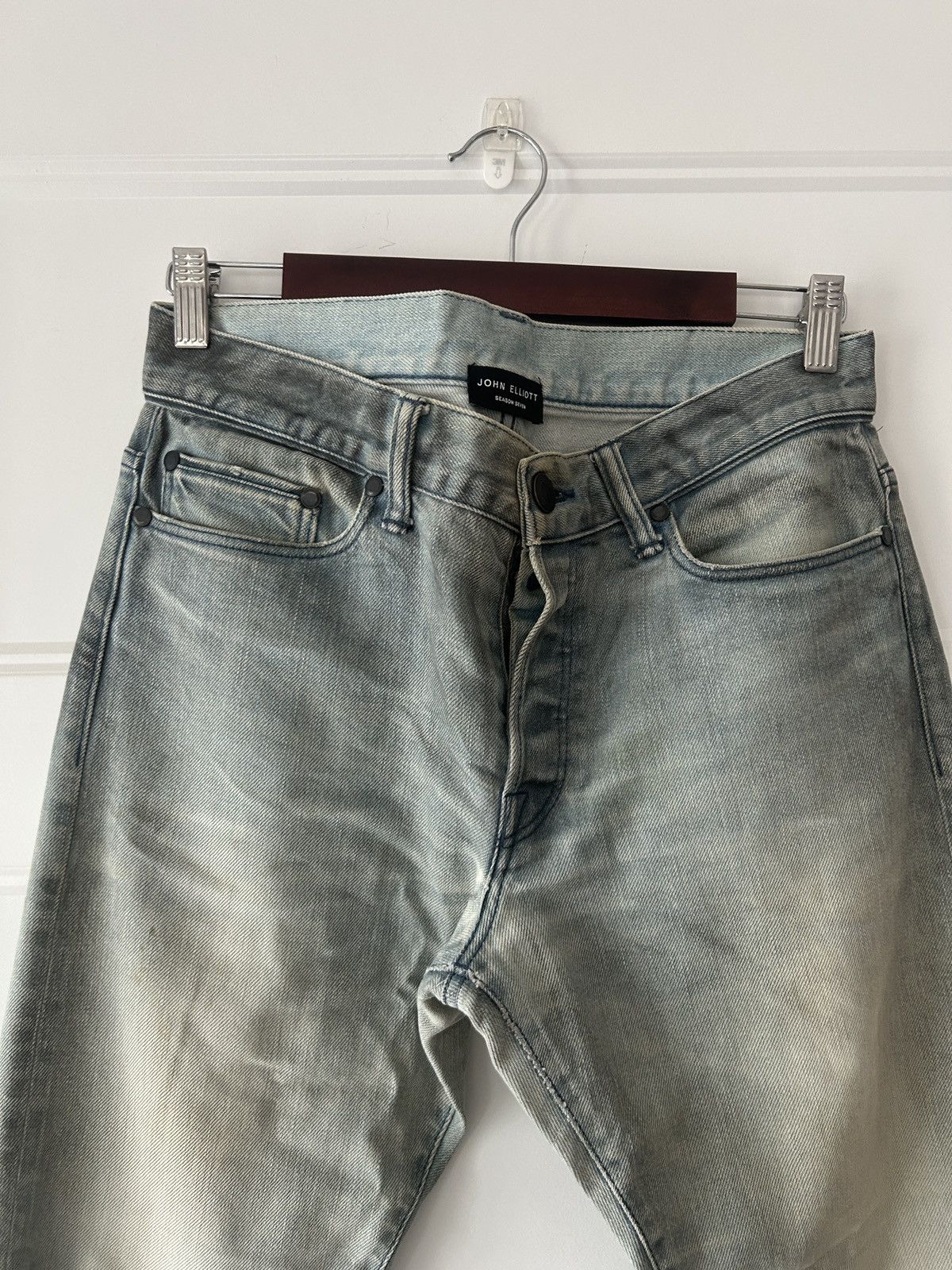 John Elliott John Elliott Cast 2 Odeon Indigo Distressed Denim Size US 29 - 5 Thumbnail