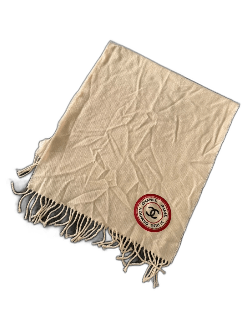 Chanel Chanel Cashmere Scarf with Logo Badge Size ONE SIZE - 1 Thumbnail