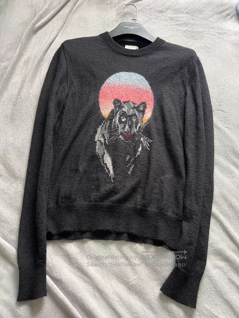 Saint Laurent Paris Saint Laurent Paris Leopard Print Sweater i Size US M / EU 48-50 / 2 - 1 Thumbnail