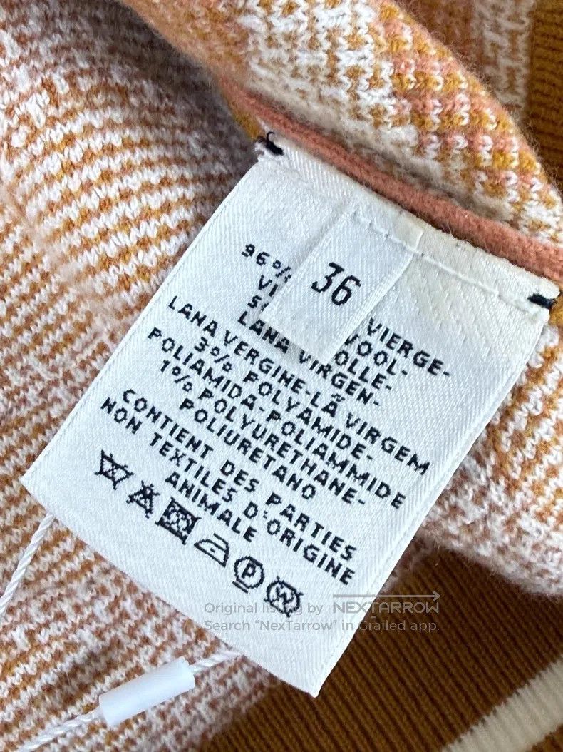 Hermes Hermes Brown Polka Dot Wool Cardigan Size XS / US 0-2 / IT 36-38 - 7 Thumbnail