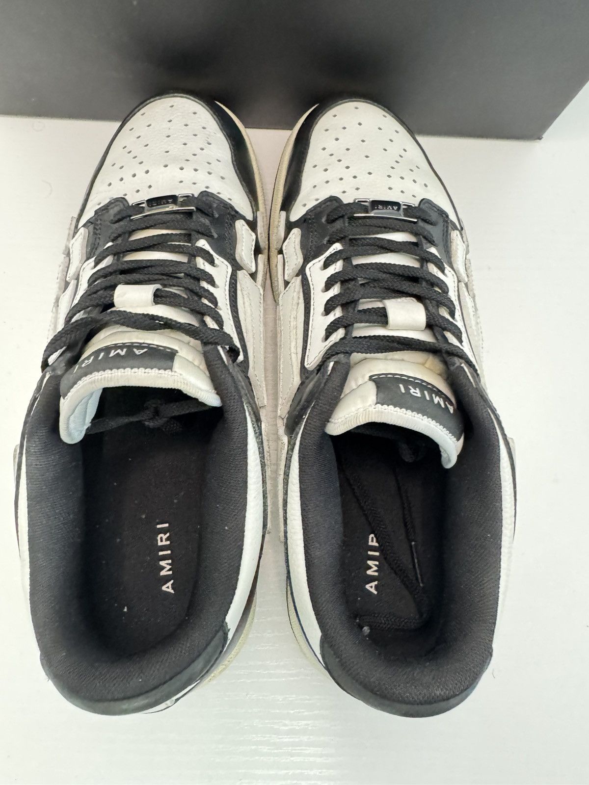 Amiri Amiri Skel Top Low Black/White Size 11 Preowned W/ Box Size US 11 / EU 44 - 5 Thumbnail