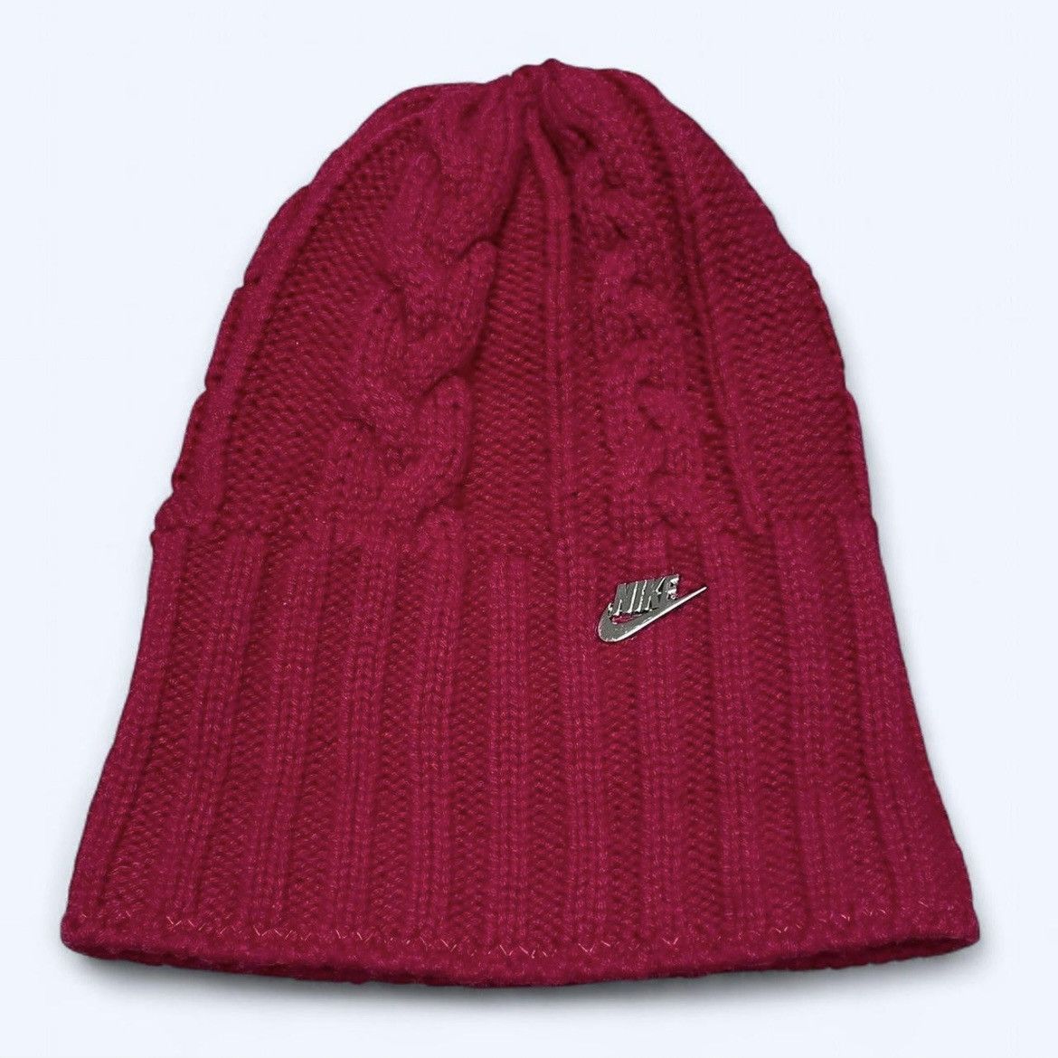 Nike Nike Women's NSW Cable Knit Magenta Beanie Size ONE SIZE - 1 Thumbnail