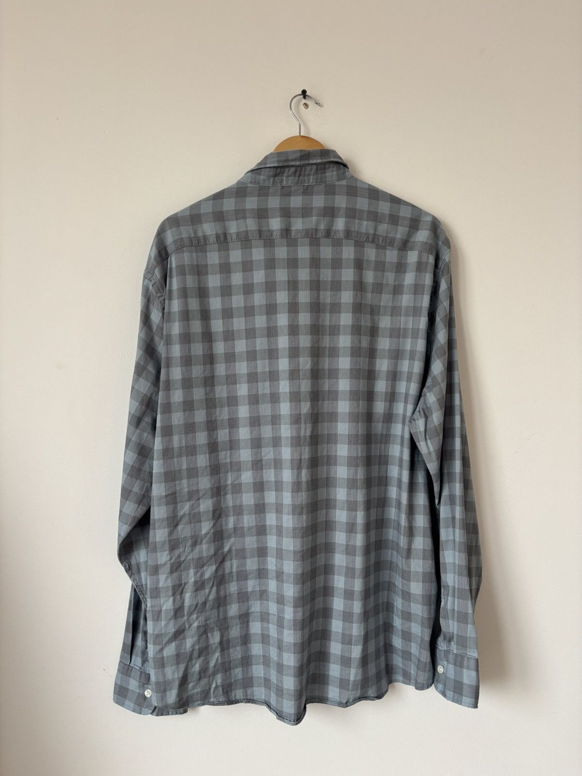 Faherty Faherty Blue Gray Check Button Up Shirt XXL Size US XXL / EU 58 / 5 - 4 Thumbnail