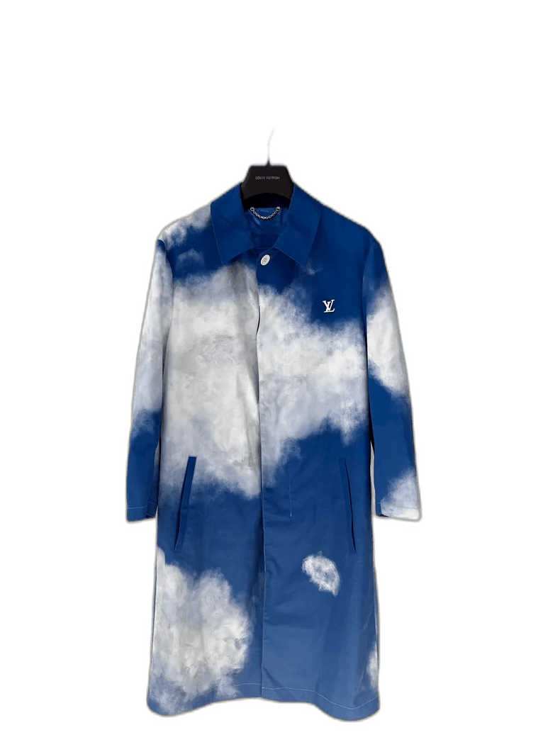 Louis Vuitton Blue Cloud Print Windbreaker Coat-2506 Size L / US 10 / IT 46 - 1 Thumbnail