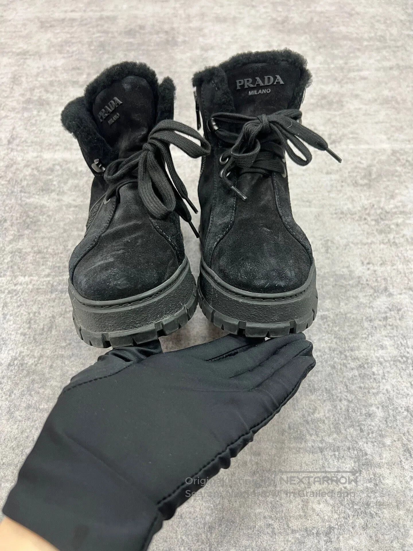 Prada Prada Thick Sole Snow Boots in Black. Size US 5 / IT 35 - 5 Thumbnail
