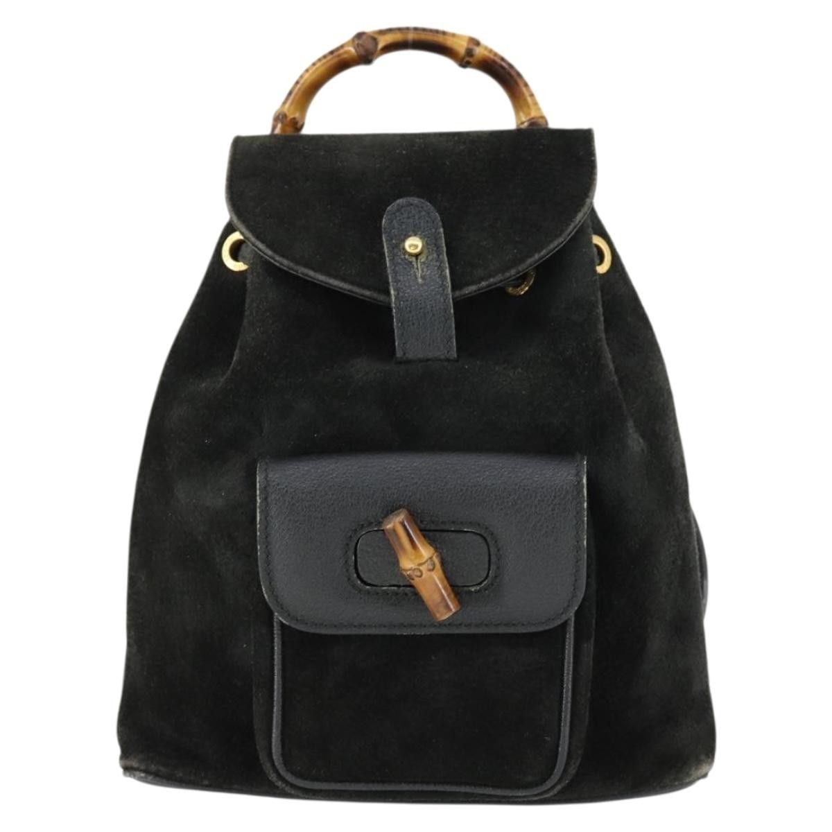 Gucci Gucci Gucci bamboo backpack daim Size ONE SIZE - 1 Thumbnail