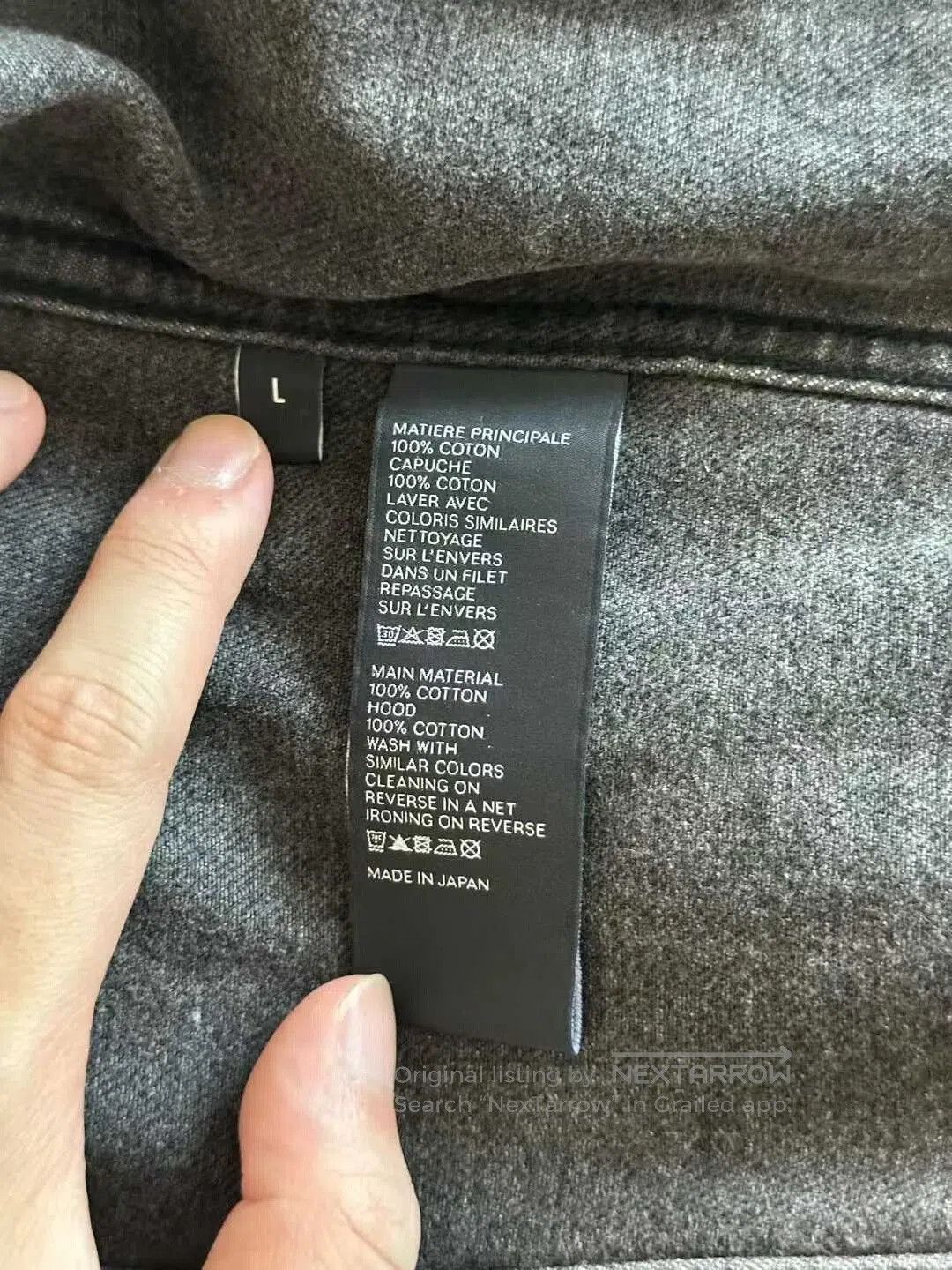 Celine celine gray and black denim jacket with hoodie. Size US L / EU 52-54 / 3 - 4 Thumbnail