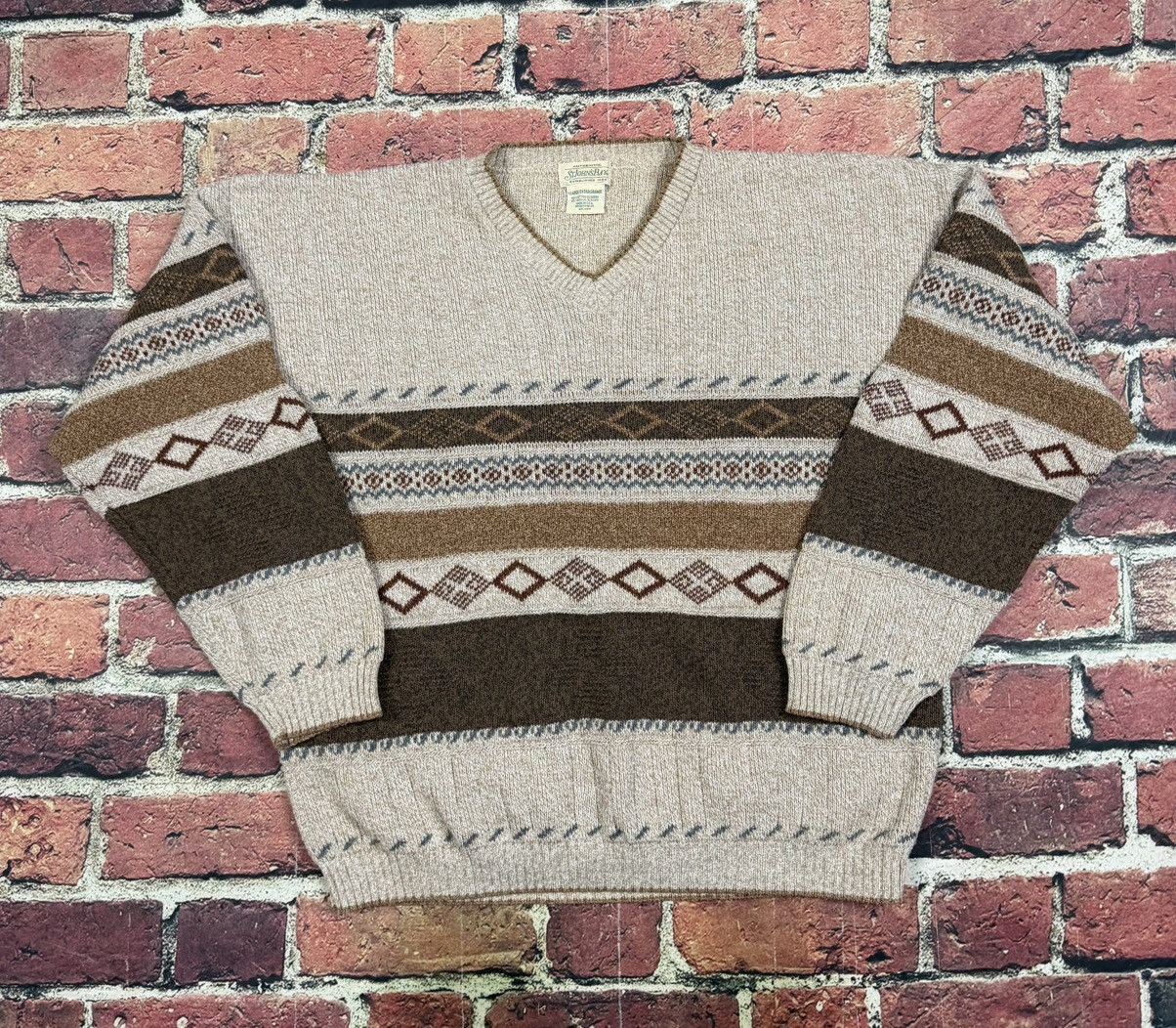 St. Johns Bay Vintage St. John’s Bay Geometric Aztec Knit Sweater V-Neck Size US XL / EU 56 / 4 - 1 Thumbnail