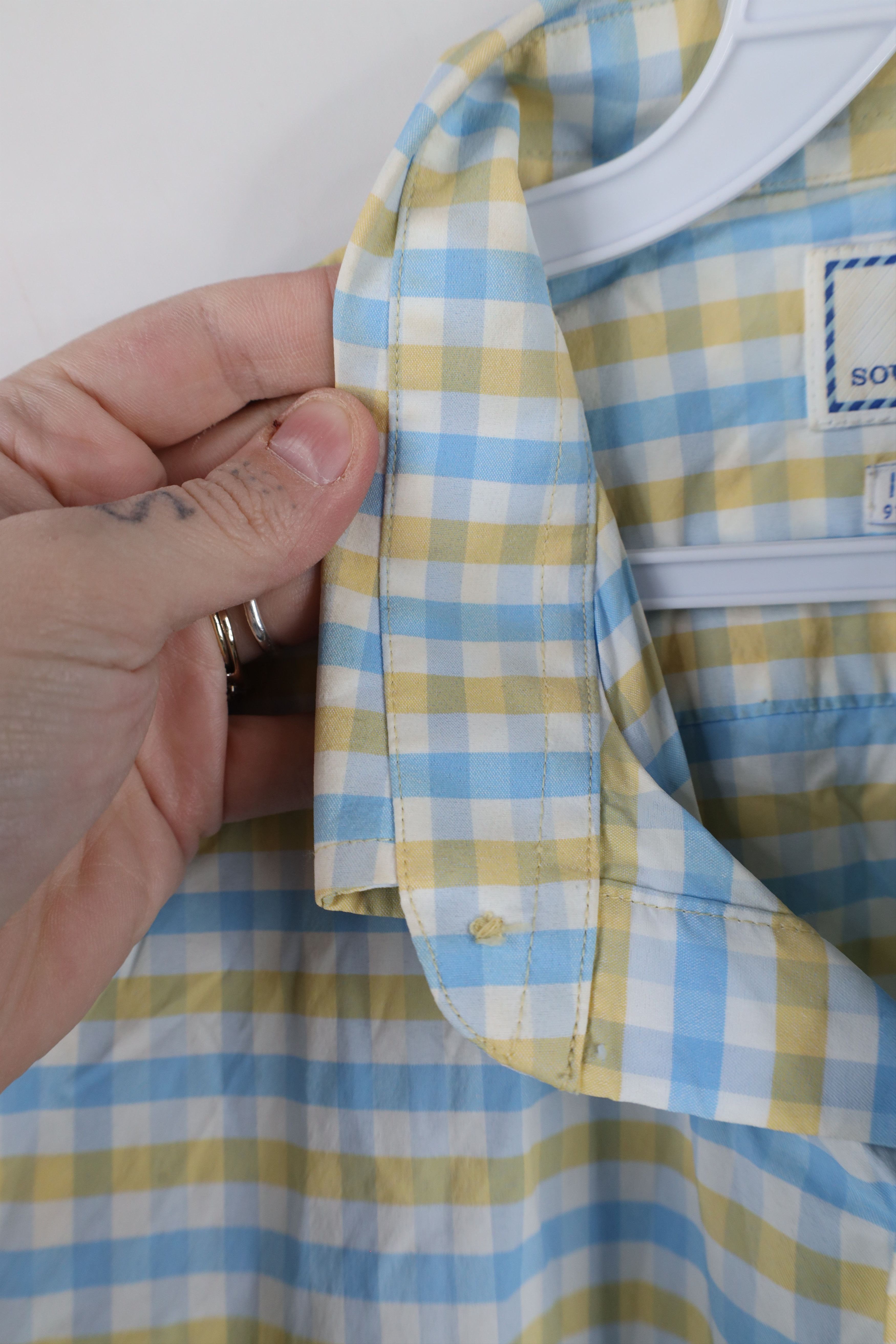 Southern Tide × Vintage Southern Tide Fish Logo Collared Button Down Shirt Plaid Size US M / EU 48-50 / 2 - 8 Thumbnail