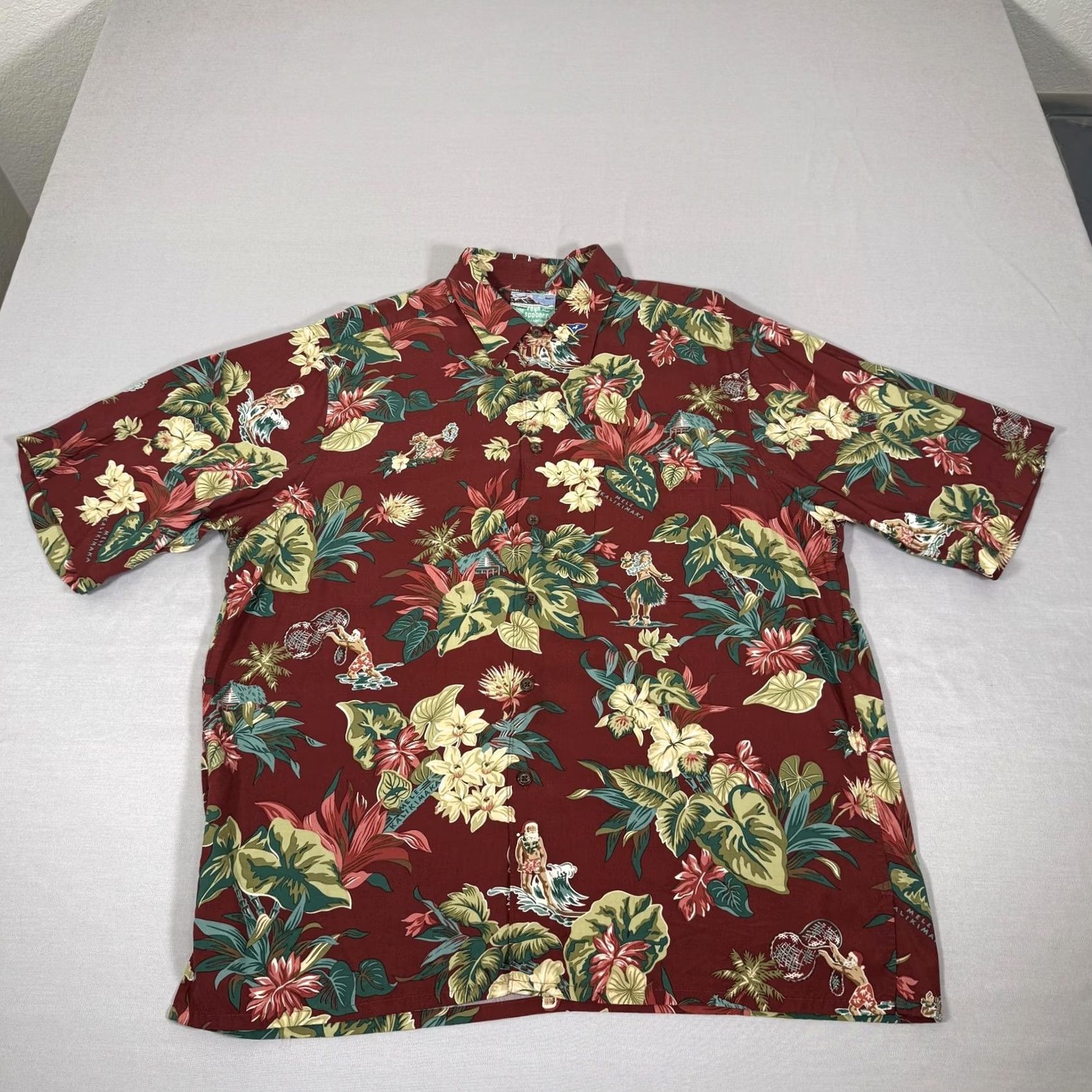 Reyn Spooner Reyn Spooner Shirt Mens Large Red Mele Kalikimaka Hawaiian Christmas Rayon Aloha Size US L / EU 52-54 / 3 - 2 Thumbnail