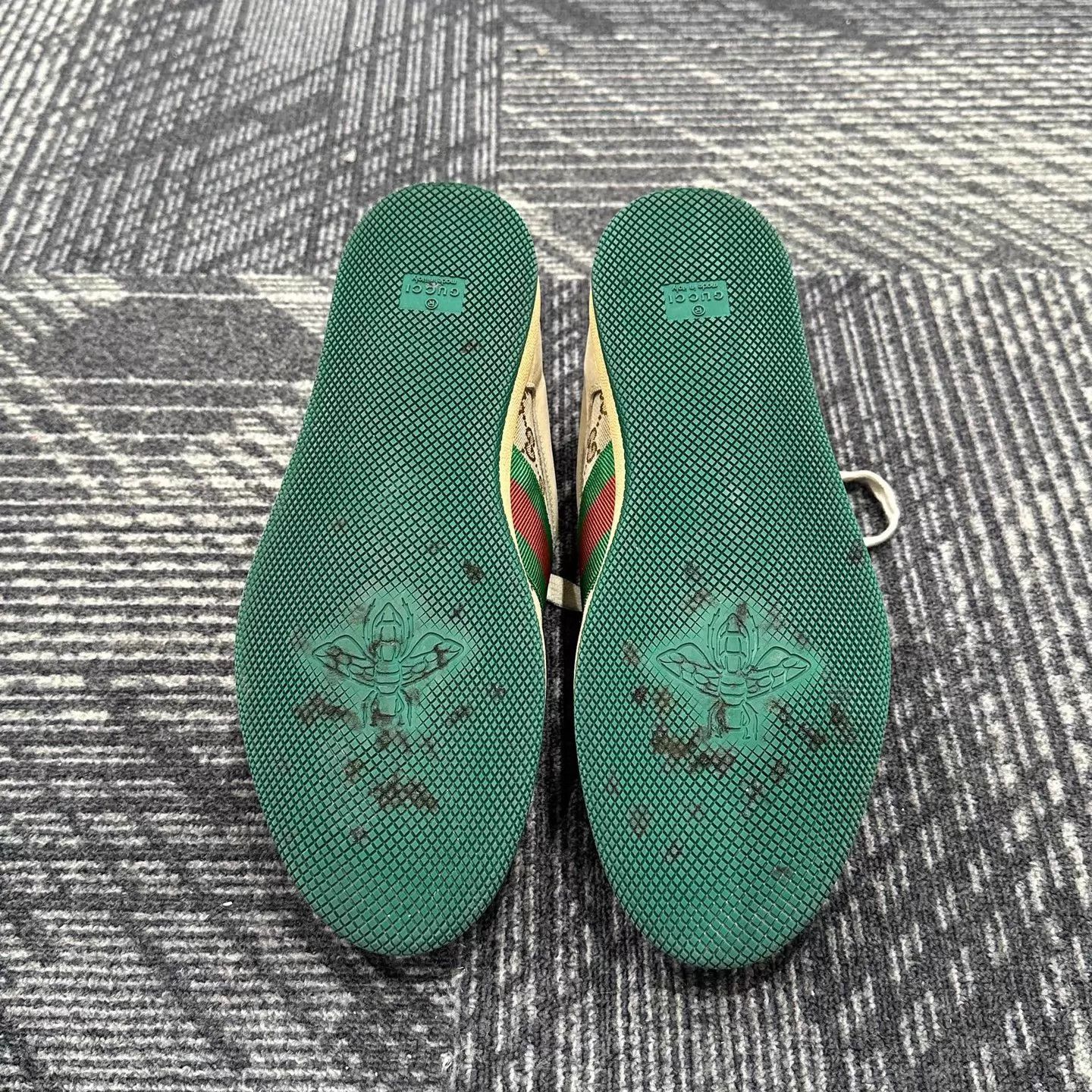 Gucci Gucci Screener Green Enamel Toe Dirty Sneaker 43 99 New Size US 10 / EU 43 - 6 Thumbnail