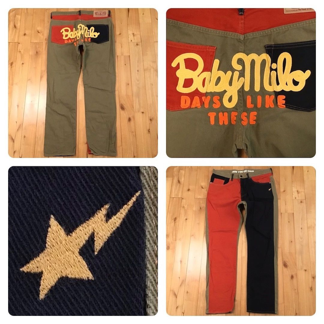 Bape BAPE Milo Embroidered Crazy Pants a bathing ape ★size XL Size US 36 / EU 52 - 1 Thumbnail