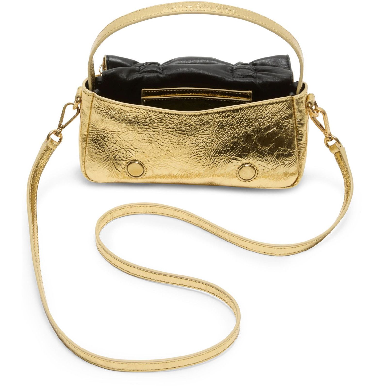 Acne Studios ACNE STUDIOS Multipocket Micro Gold Leather Shoulder Bag New Size ONE SIZE - 3 Thumbnail