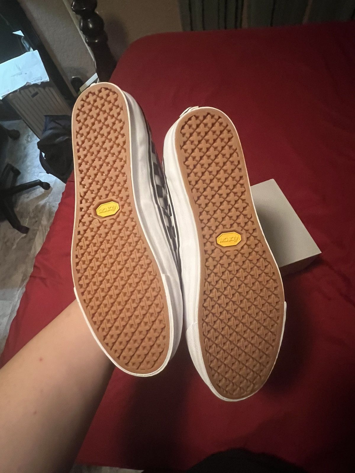 Vans OTW Leather Checkerboard Authentic 44 Vibram Size US 12 / EU 45 - 4 Thumbnail