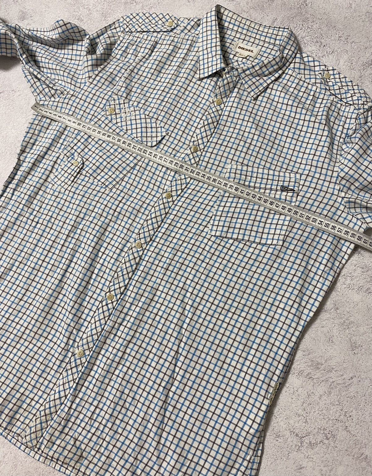 Diesel Vintage Diesel Button Up Check Shirt Zip Pocket Size XL Size US XL / EU 56 / 4 - 14 Thumbnail