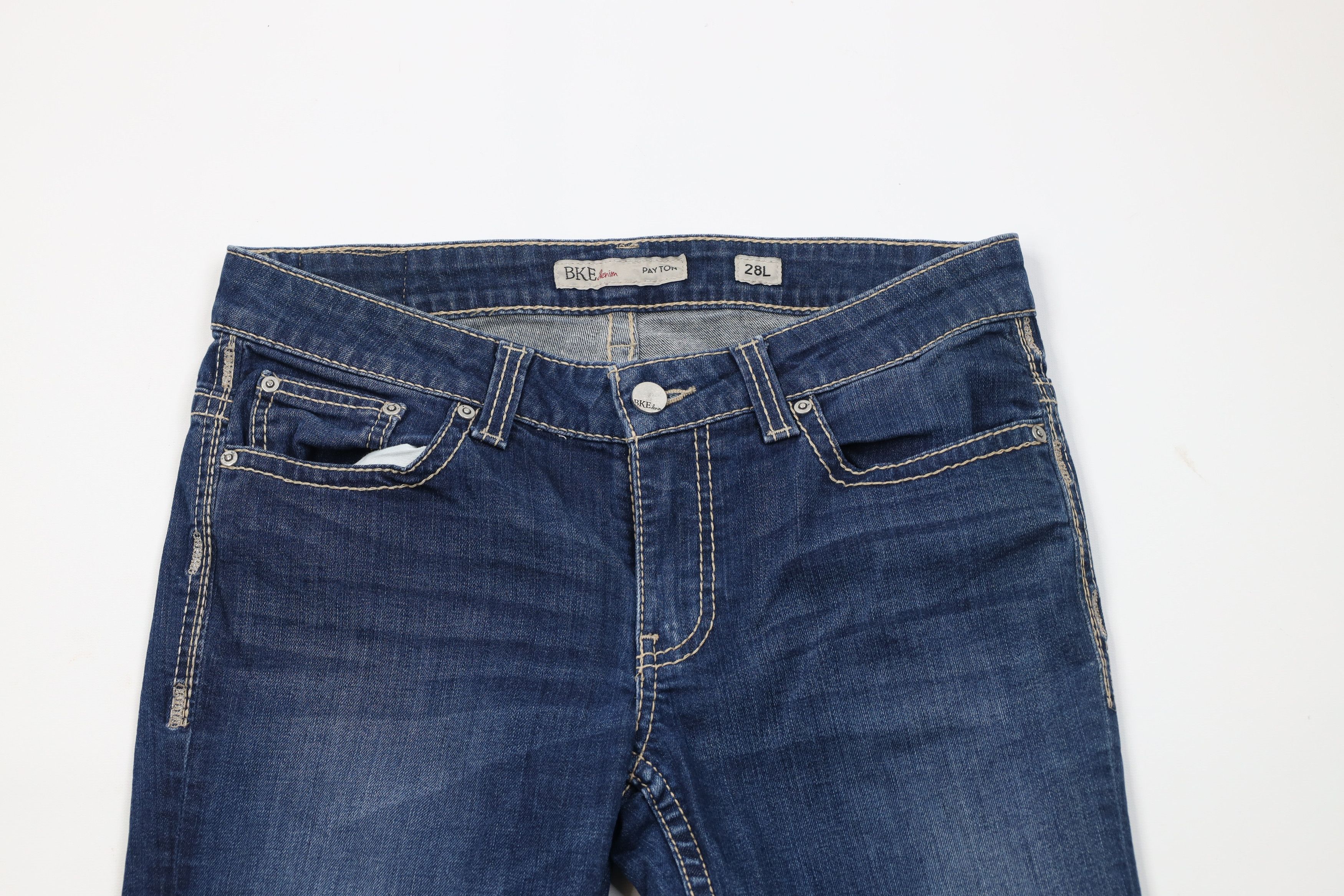 Vintage Buckle BKE Denim Stitch Payton Stretch Bootcut Denim Jeans Size 28" / US 6 / IT 42 - 2 Thumbnail