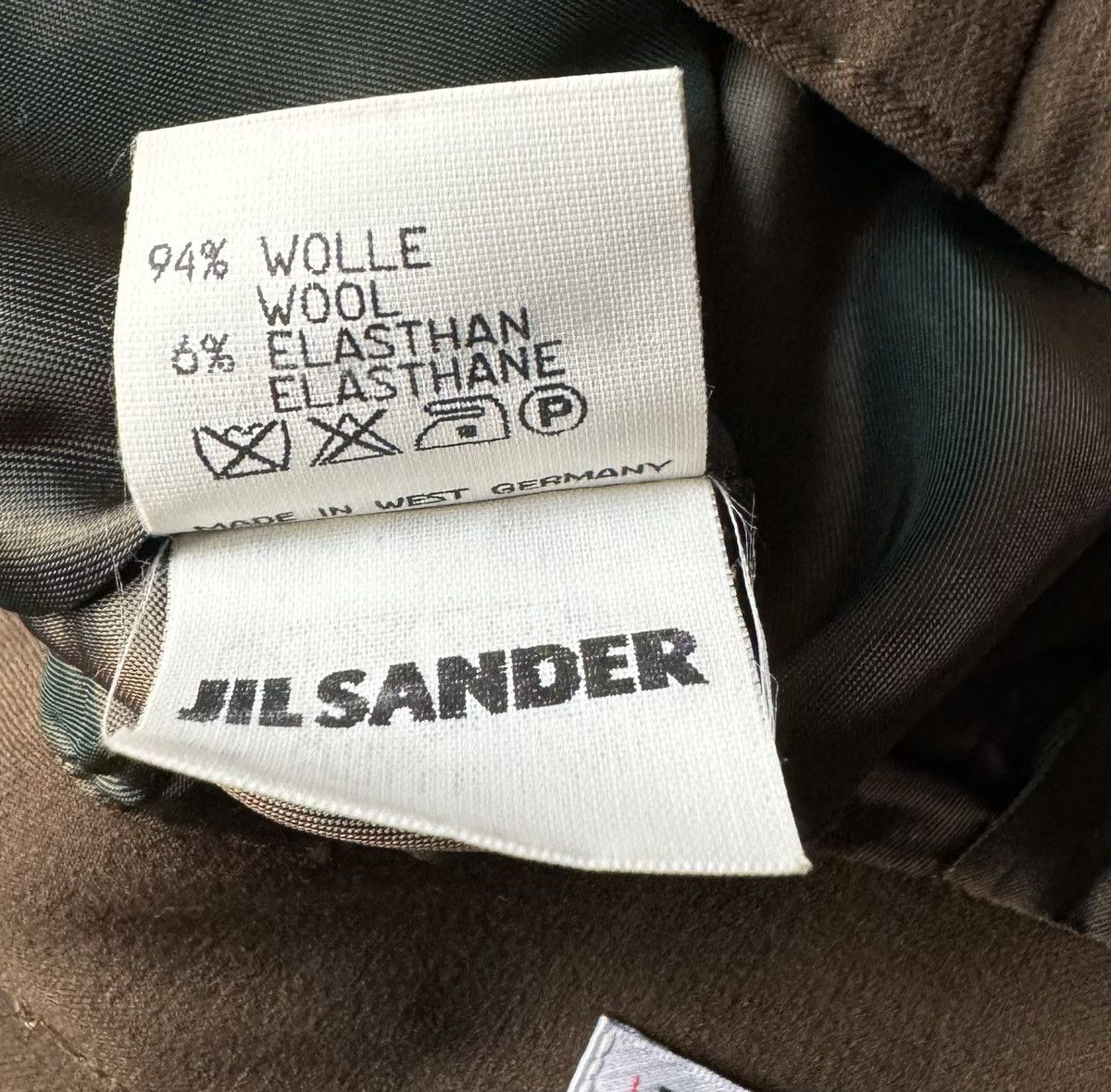 Jil Sander Vintage Jil Sander Skirt Pensil Midi Wool Blend Khaki 80s 90 Size 28" / US 6 / IT 42 - 6 Thumbnail