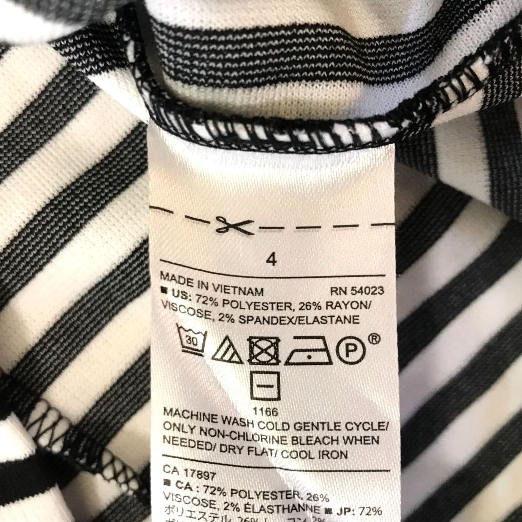 Banana Republic VINTAGE BANANA REPUBLIC WOMEN'S 4 BLACK & WHITE STRIPE PENCIL SKIRT Size 27" / US 4 / IT 40 - 5 Thumbnail
