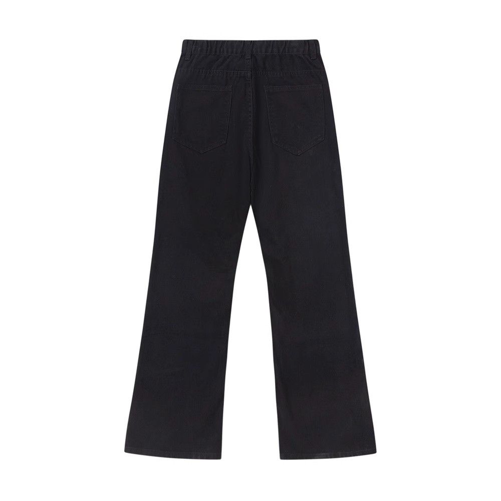 Japanese Brand × Jean Trendy men's solid color simple versatile loose flared jeans Size US 32 / EU 48 - 2 Thumbnail