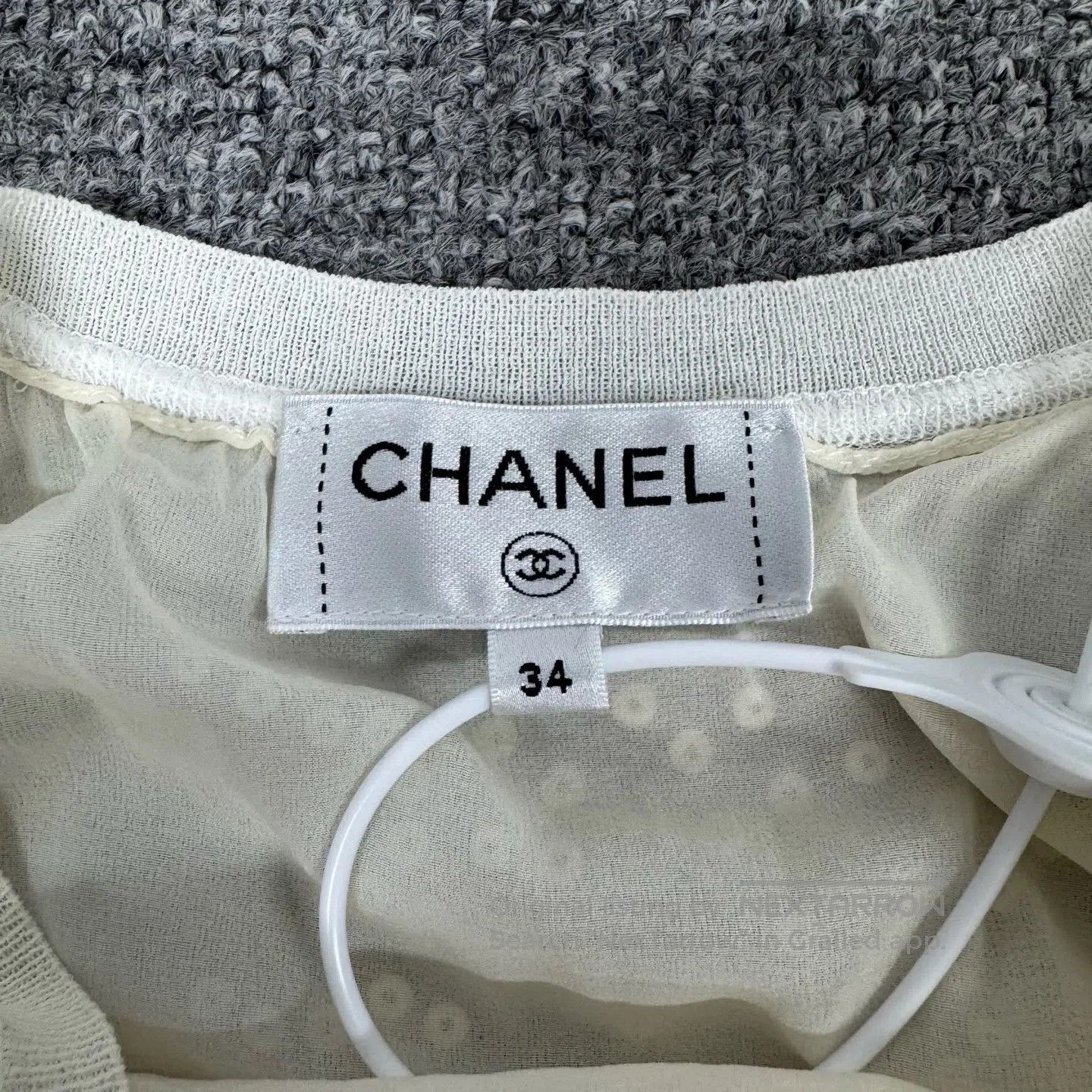 Chanel Chanel Shimmering flower pattern; white gauze dress| Size S / US 4 / IT 40 - 6 Thumbnail