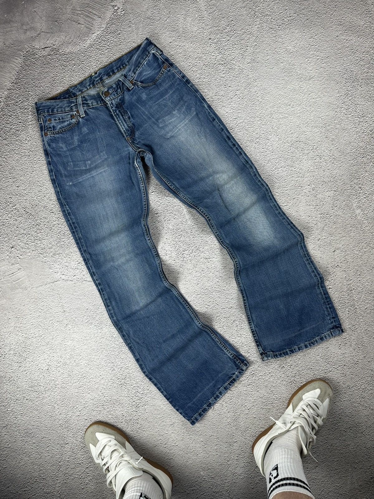 Levi's Vintage Clothing Vintage Levi’s 529 03 Baggy Bootcut Washed Denim Blue Jeans Size 32" / US 10 / IT 46 - 3 Thumbnail