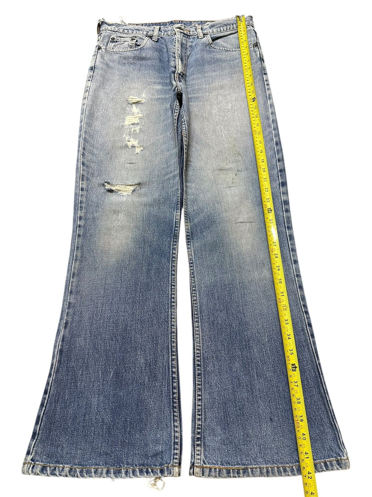 Levi's Vintage 80s Levis 517 Faded Wash Distressed Wide Leg Jeans Size US 32 / EU 48 - 12 Thumbnail
