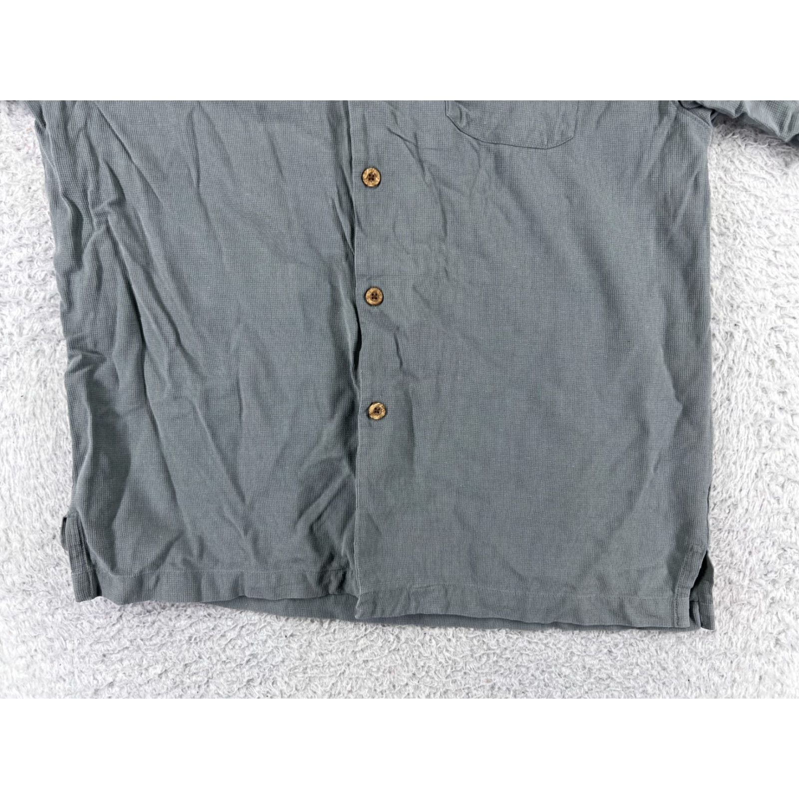 Tommy Bahama Tommy Bahama Shirt Mens Large Gray Solid Button Up Hawaiian Camp 100% Silk Size US L / EU 52-54 / 3 - 5 Thumbnail