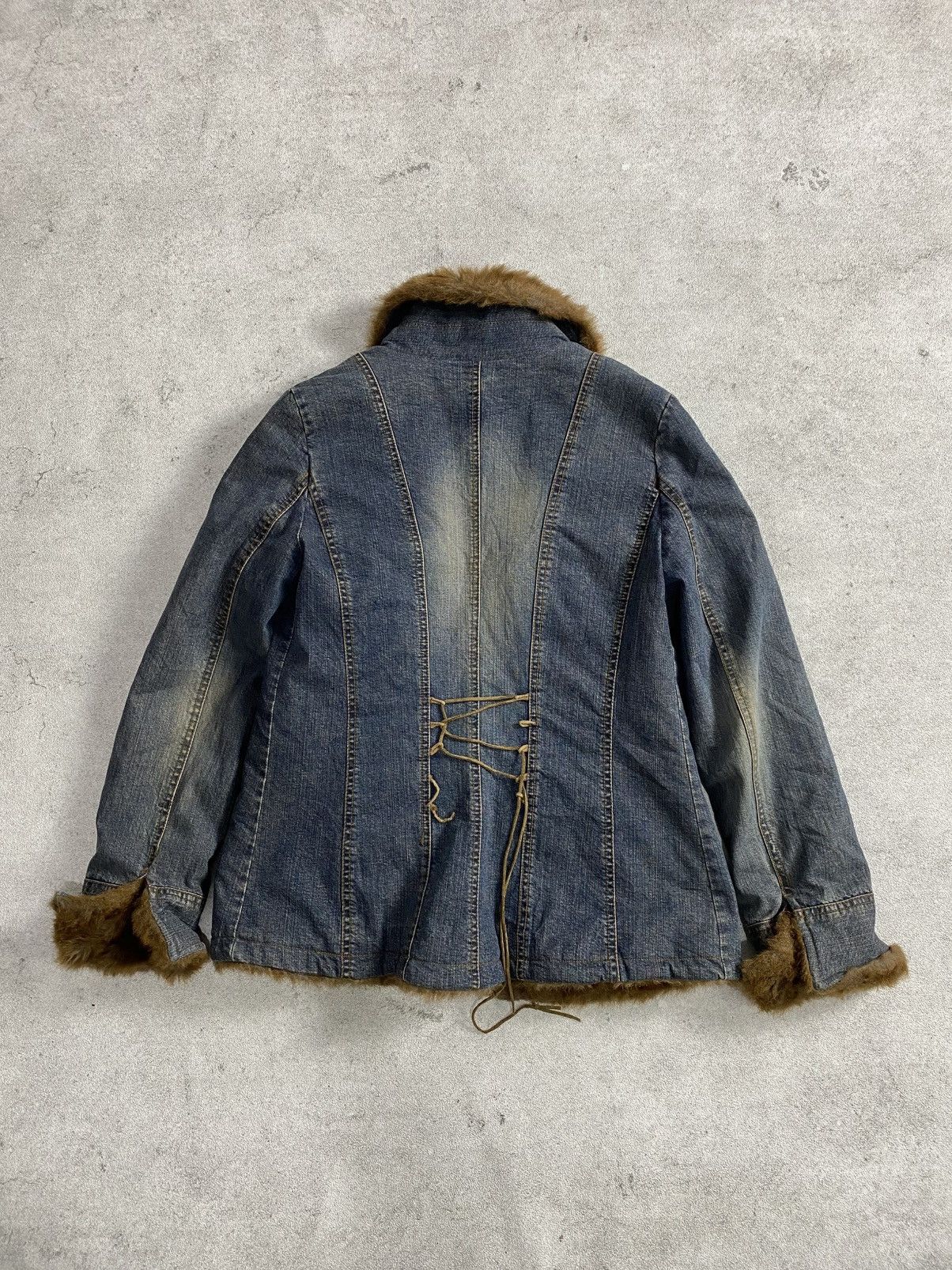 Tornado Mart 2000s Best Beni faux fur lace up quilted jacket Size US M / EU 48-50 / 2 - 3 Thumbnail