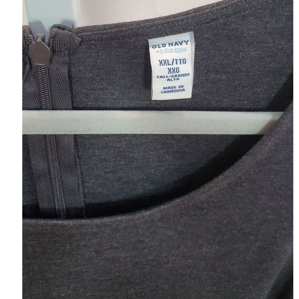 Old Navy Old Navy Dark Gray Sleeveless Zip Back Dress NWT XXL Petite Size XXL / US 16-18 / IT 52-54 - 3 Thumbnail