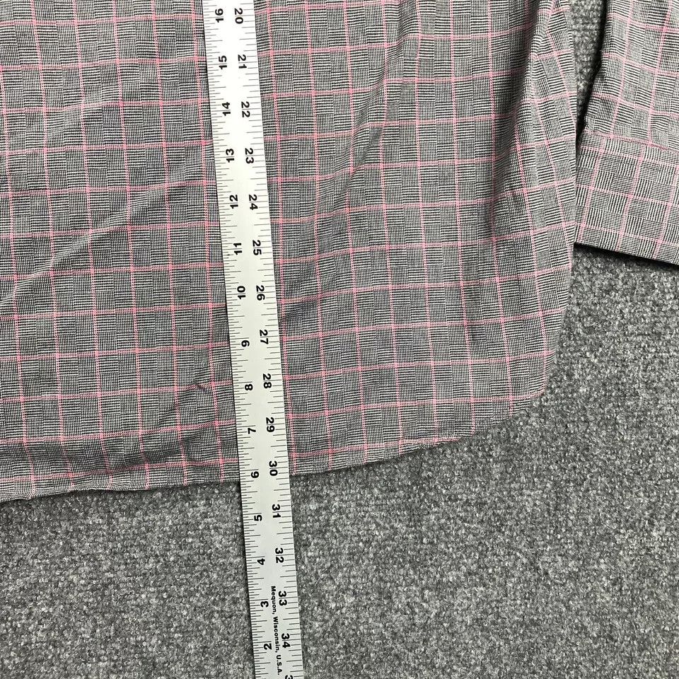 Jared Lang Jared Lang Shirt Mens 2XL Gray Button Up Check Long Sleeve Size US XXL / EU 58 / 5 - 6 Thumbnail