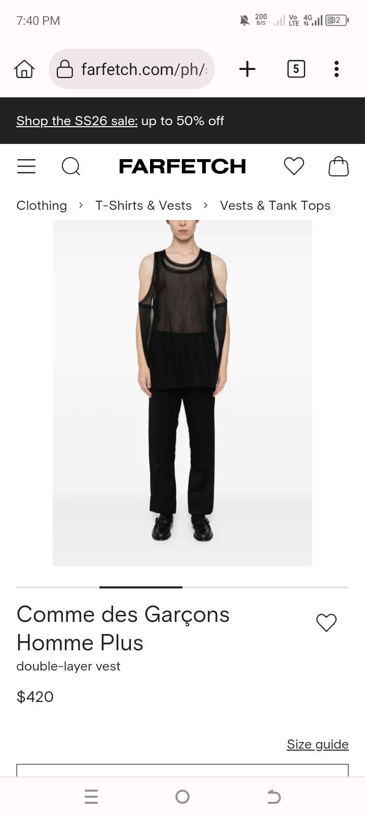 Comme des Garcons CDG Comme Des Garcons Homme Plus double layer vest Size US L / EU 52-54 / 3 - 1 Thumbnail