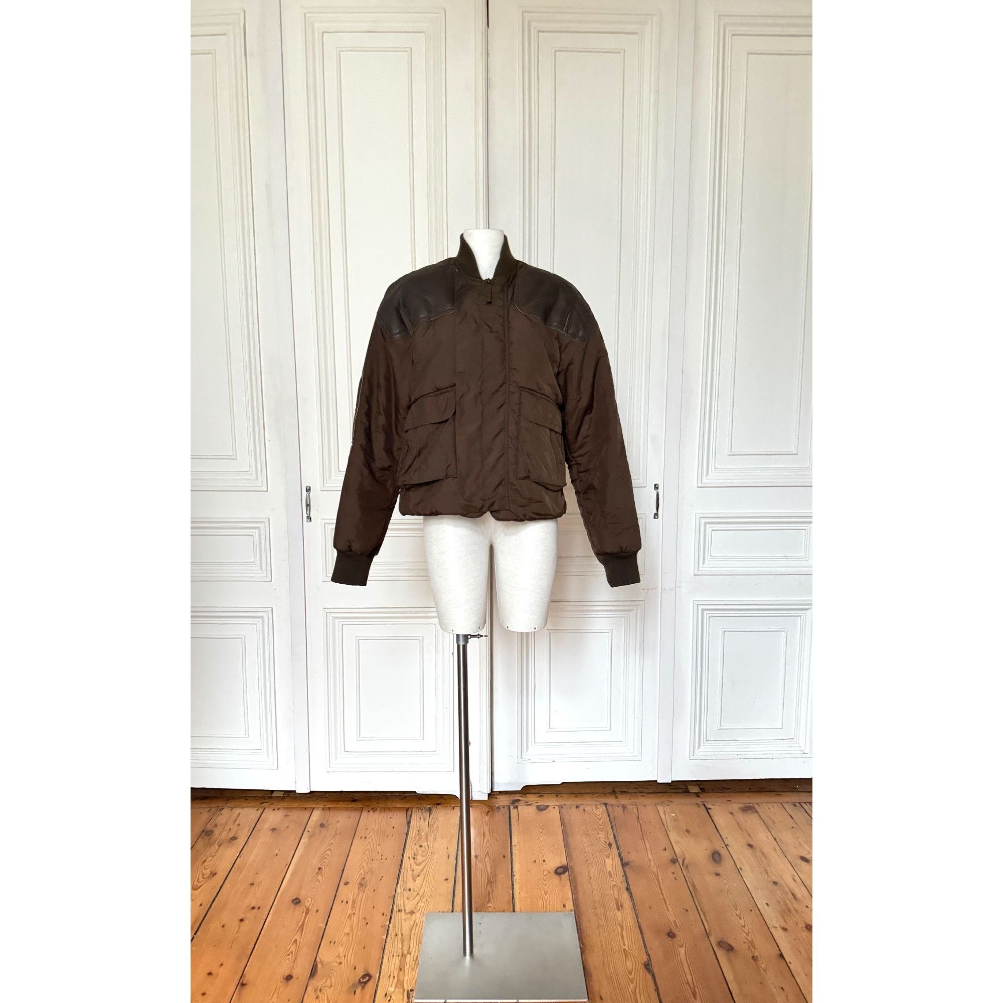 Jean Paul Gaultier 1990s Brown Bomber / Corset Jacket Size US M / EU 48-50 / 2 - 1 Thumbnail