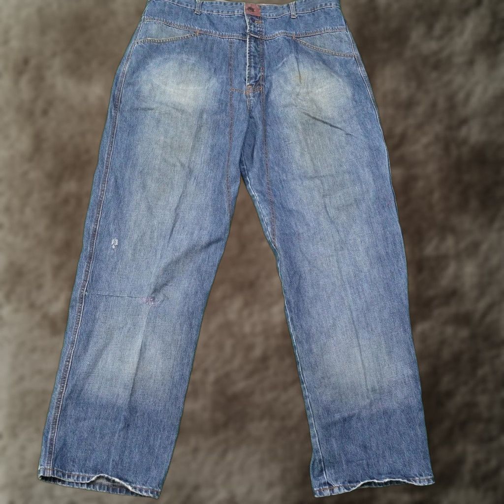 VINTAGE Girbaud Jeans Men 42 Regular Wide-Leg Workwear 90s Denim