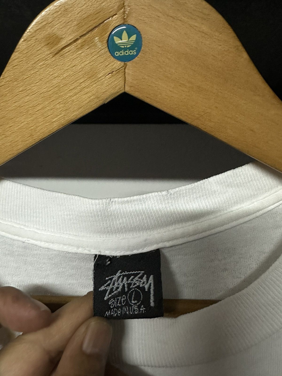 Stussy Vintage 90s Stussy Crown Distressed Tee Size US L / EU 52-54 / 3 - 11 Thumbnail