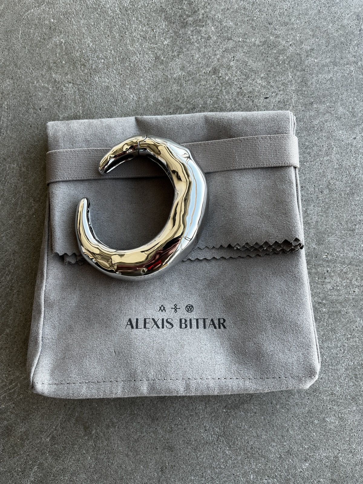 Alexis Bittar Alexis Bittar Large Molten Silver Cuff (unisex) Size ONE SIZE - 2 Thumbnail