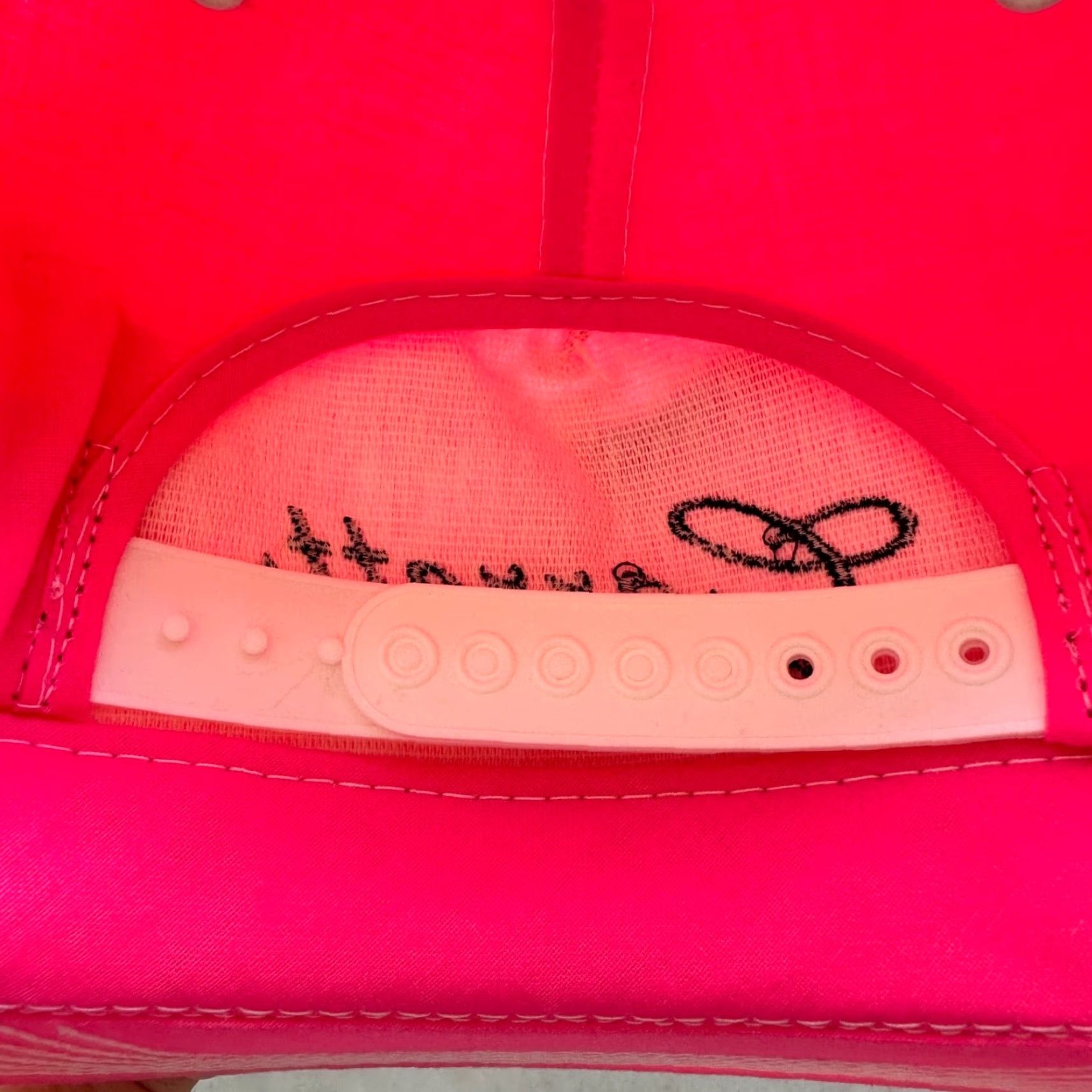 Pinko VINTAGE HaT Snapback Cap Nylon Neon Pink Fluorescent 1990s Cap One Size Pink Mens Womens Boys Girls Snapback Hat Size ONE SIZE - 3 Thumbnail