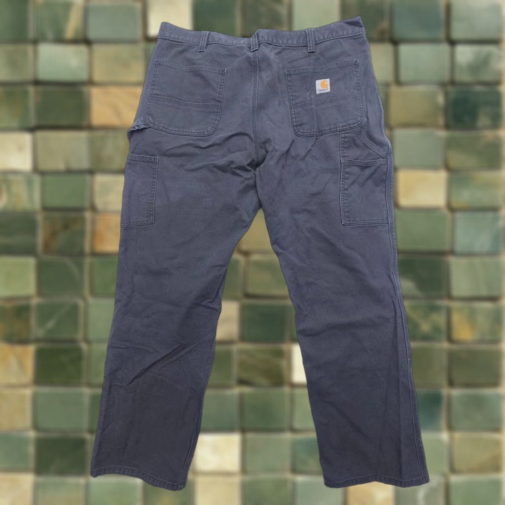 Carhartt Carhartt Rugged Flex Relaxed Canvas Double Knee Work Pants Mens 40 x 30 Inseam 30 Gray Flat Front 5-Pocket Logo Comfort Pockets Stretch Carpenter Size US 40 / EU 56 - 1 Thumbnail