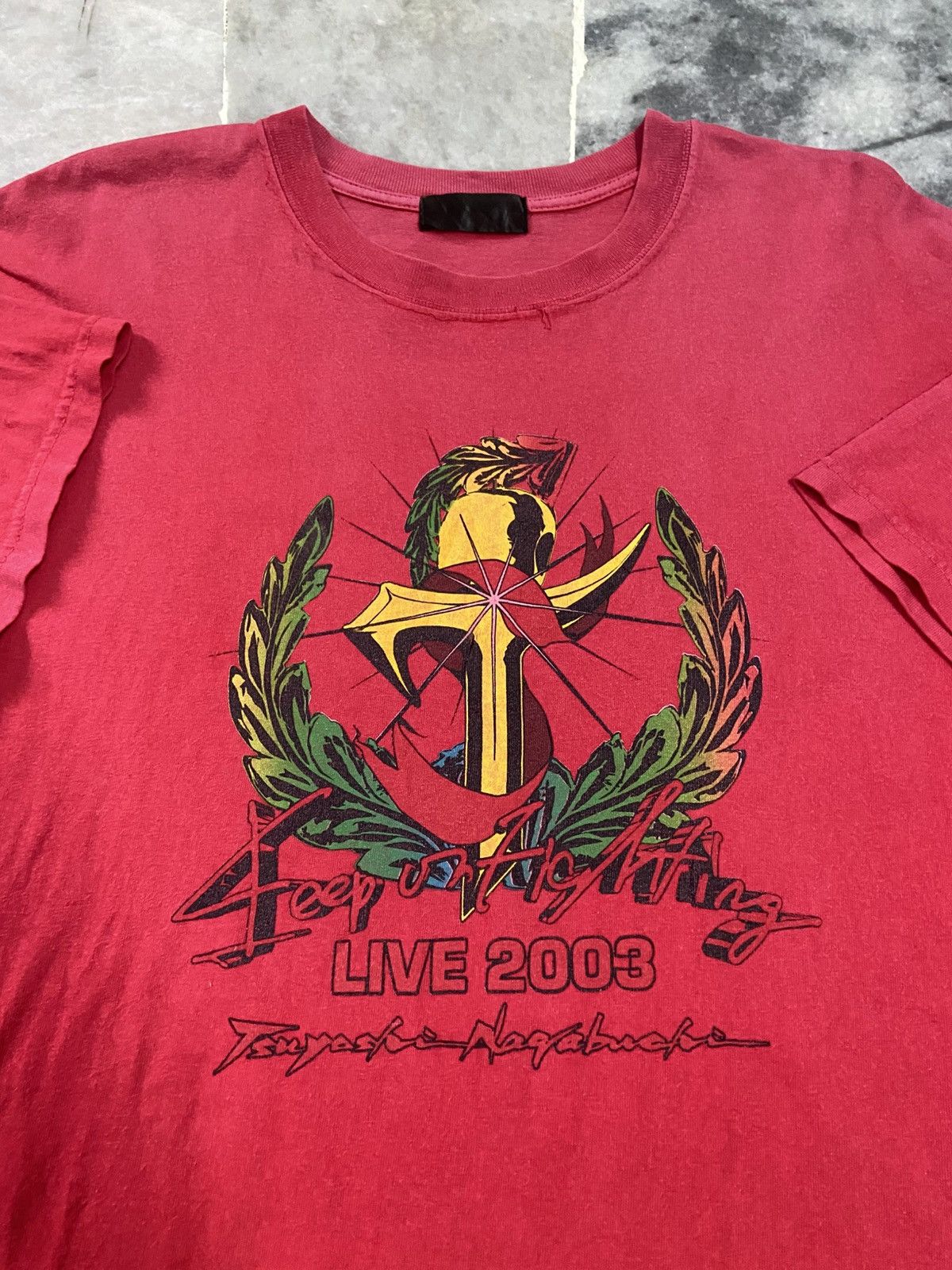 Band Tees Vintage 00s Tsuyoshi Nagabuchi Rock keep On Fighting Tee Size US XL / EU 56 / 4 - 3 Thumbnail
