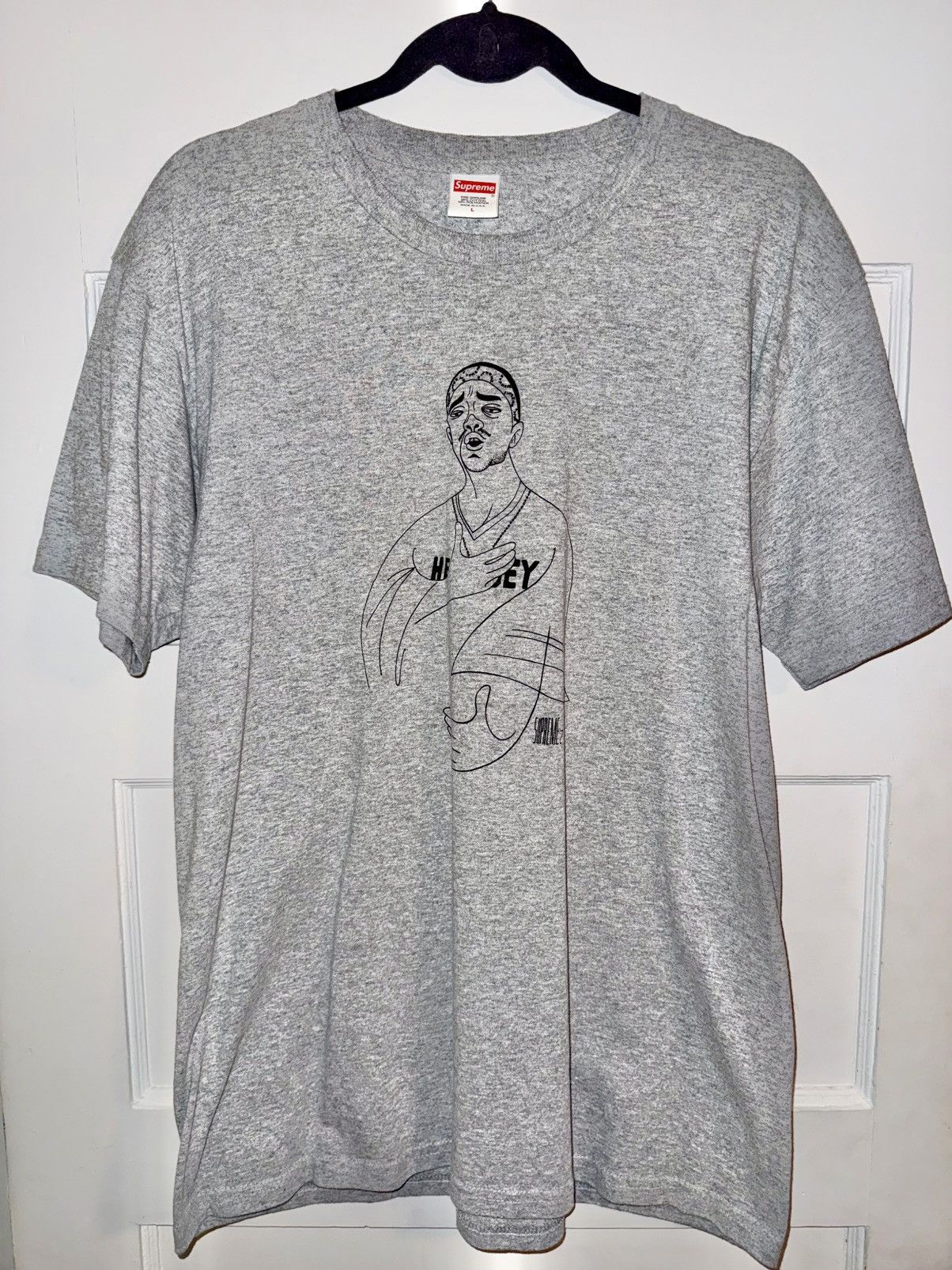 Supreme Supreme NBA Youngboy Tee Heather Grey | Grailed