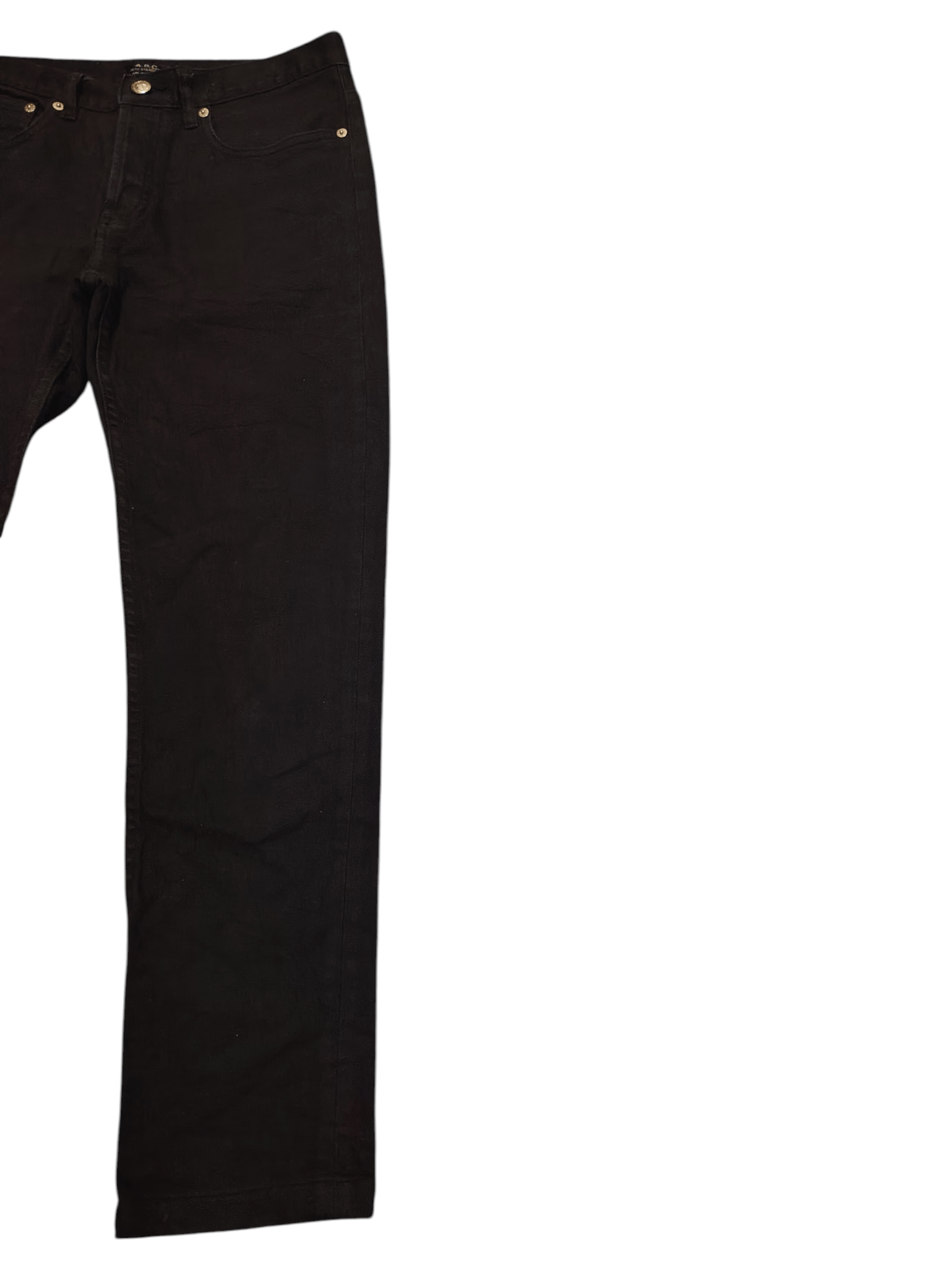 A.P.C. A.P.C Petit Standard Jean Droit Etroit Stretch Black Jeans Size US 30 / EU 46 - 3 Thumbnail