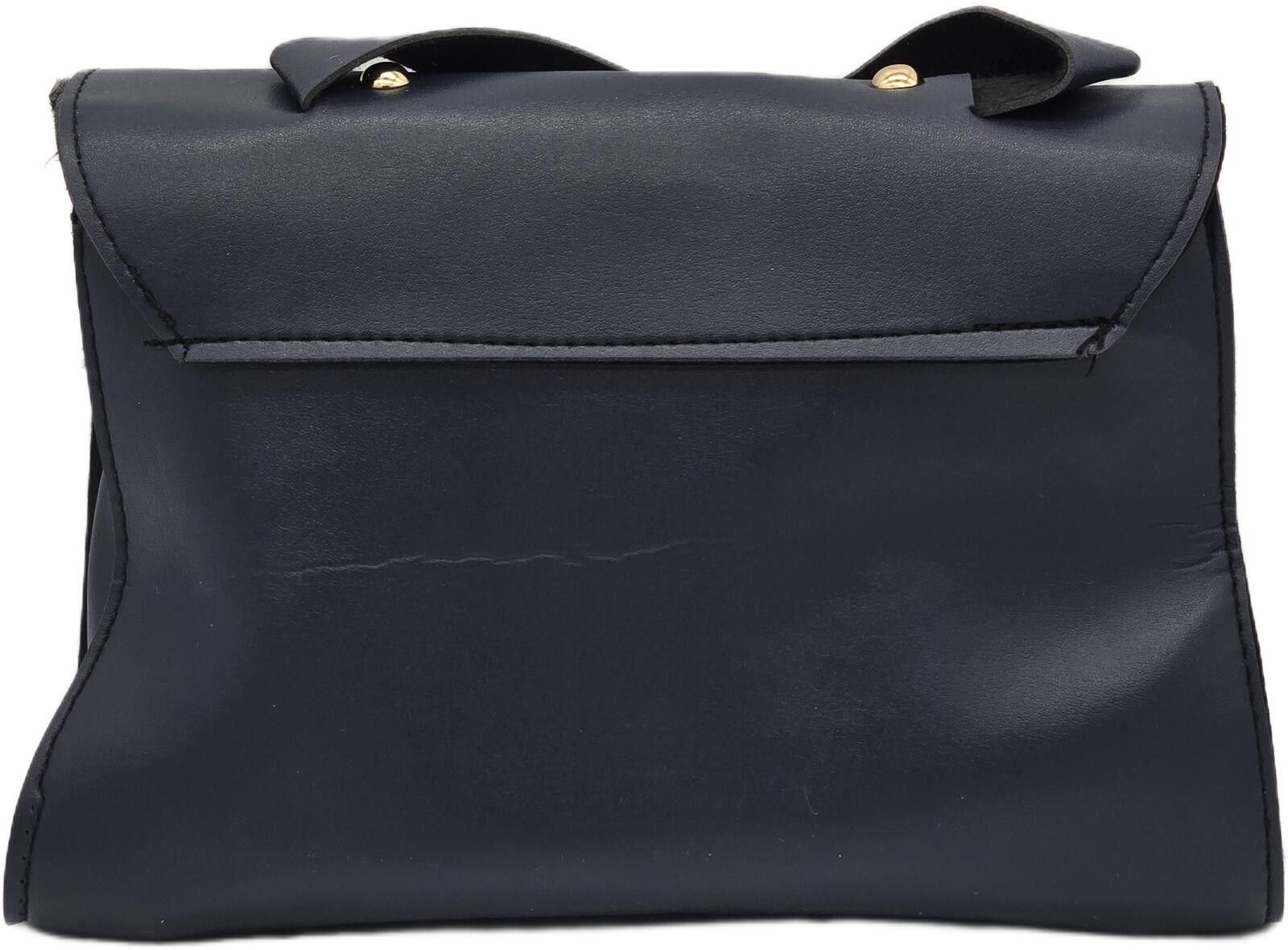 The Unbranded Brand Elegant Black Faux Leather Mini Handbag with Gold Hardware Size ONE SIZE - 2 Thumbnail