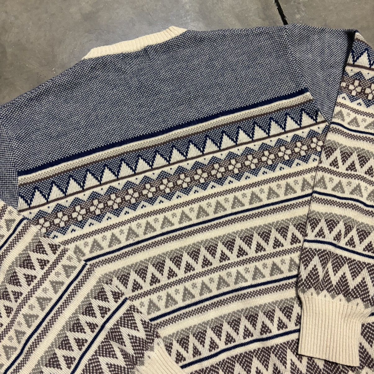 Vintage Vintage Fair Isle Striped Sweater Geometric Gary Reed 80s Size US L / EU 52-54 / 3 - 8 Thumbnail