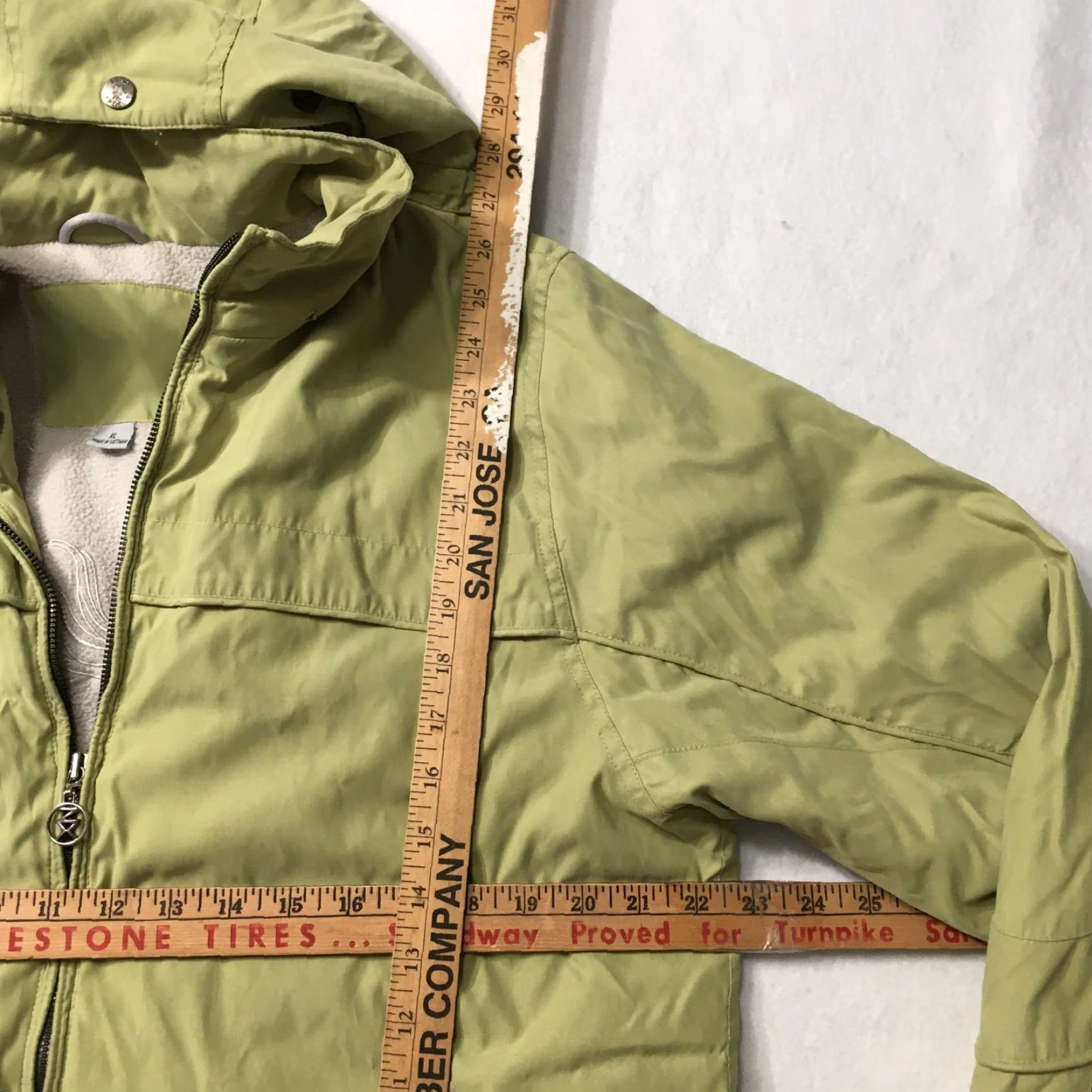 ZeroXposur ZeroXposur WOMENS XL Bright Green SPRING JacketRAINCOAT FLEECE LINED Jacket, Zip, Lined, Polyester, Womens, Basic Jacket, Spring, Fall Size XL / US 12-14 / IT 48-50 - 4 Thumbnail