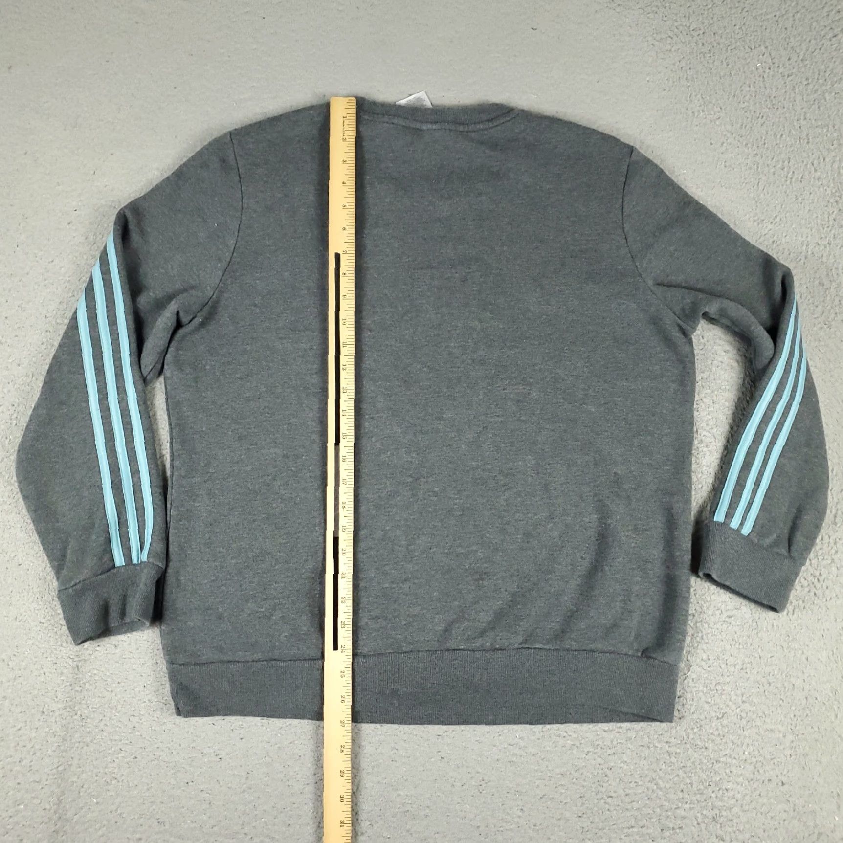 Adidas VINTAGE Adidas Women's Pullover Sweater Size XL Gray Blue Cotton Casual Modern Size XL / US 12-14 / IT 48-50 - 3 Thumbnail